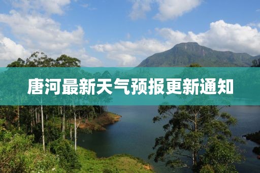 唐河最新天气预报更新通知