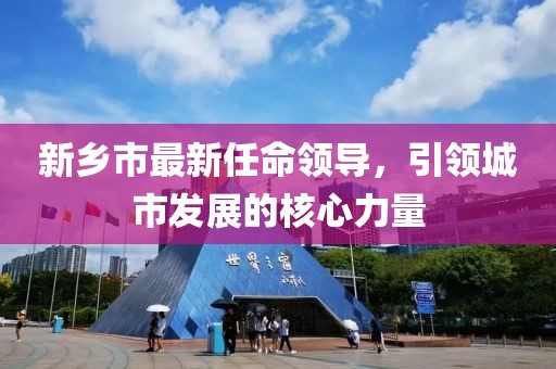 新乡市最新任命领导，引领城市发展的核心力量