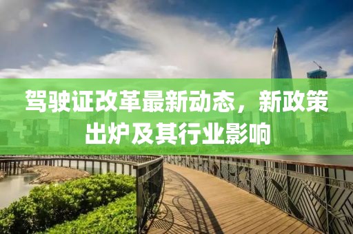 驾驶证改革最新动态，新政策出炉及其行业影响