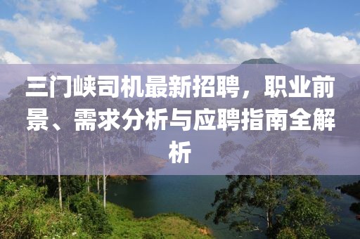 三门峡司机最新招聘，职业前景、需求分析与应聘指南全解析