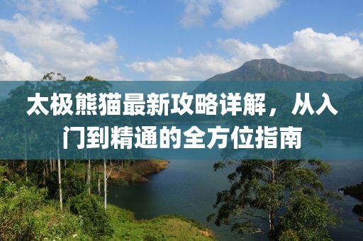 太极熊猫最新攻略详解，从入门到精通的全方位指南