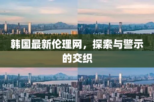 韩国最新伦理网，探索与警示的交织