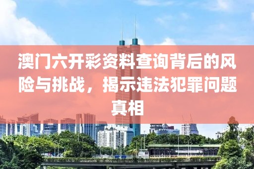 澳门六开彩资料查询背后的风险与挑战，揭示违法犯罪问题真相