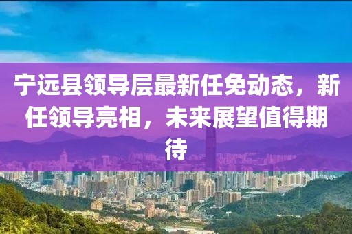 宁远县领导层最新任免动态，新任领导亮相，未来展望值得期待