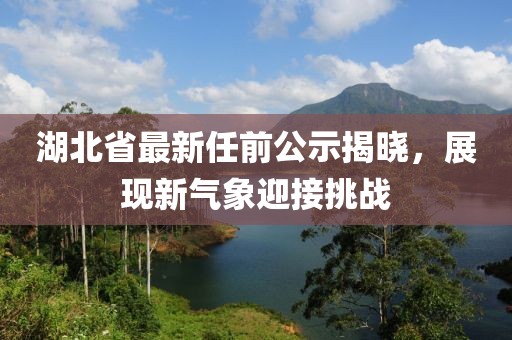 湖北省最新任前公示揭晓，展现新气象迎接挑战