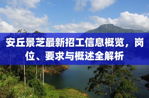 安丘景芝最新招工信息概览，岗位、要求与概述全解析