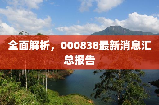 全面解析，000838最新消息汇总报告