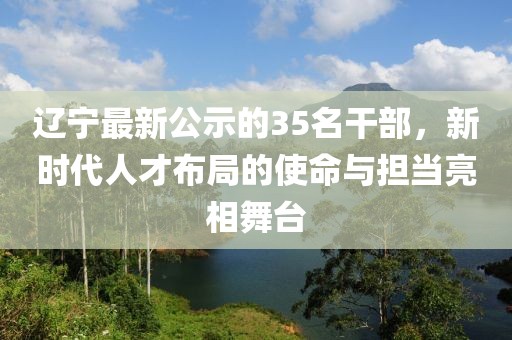 辽宁最新公示的35名干部，新时代人才布局的使命与担当亮相舞台