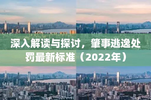 深入解读与探讨，肇事逃逸处罚最新标准（2022年）