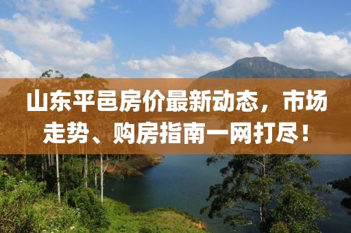 山东平邑房价最新动态，市场走势、购房指南一网打尽！