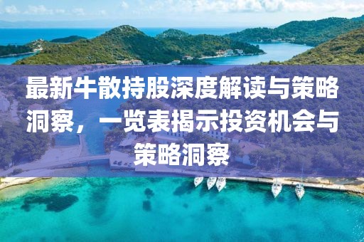 最新牛散持股深度解读与策略洞察，一览表揭示投资机会与策略洞察