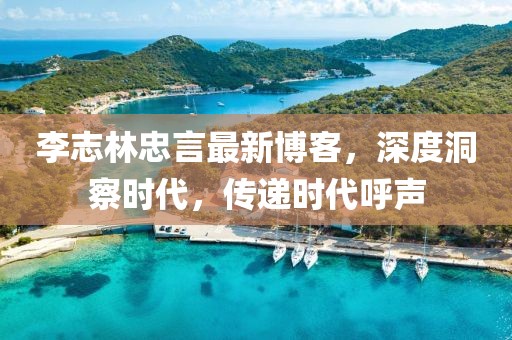 李志林忠言最新博客，深度洞察时代，传递时代呼声