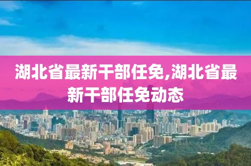 湖北省最新干部任免,湖北省最新干部任免动态