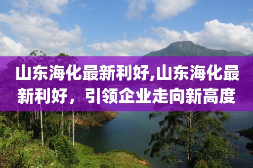 山东海化最新利好,山东海化最新利好，引领企业走向新高度